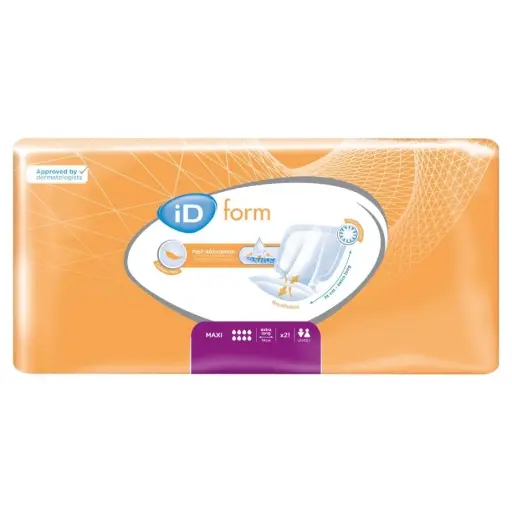 Protection incontinence - iD Form - 84 protections anatomiques  - 8 gouttes "Maxi" - Taux d'absorption 3900 mL