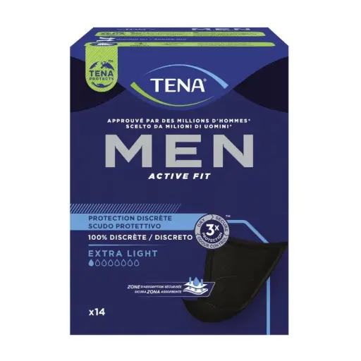 Sous-vêtement absorbant masculin - TENA Men Active Fit - 112 slips à usage unique - 1 Goutte "Extra Light" 