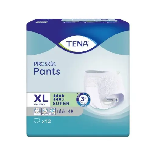 Protection incontinence modérée à forte - TENA Pants ProSkin - 48 protections - 7 gouttes "Super" (4 tailles)