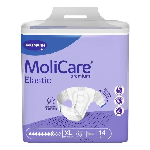 Change complet absorbants - MoliCare Premium Elastic  - 56 Protections - 8 Gouttes - Taille XL