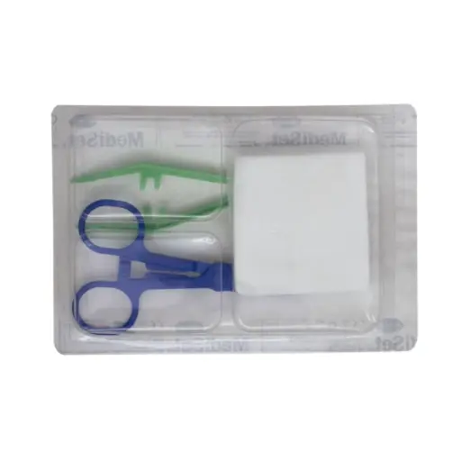 Set MEDISET N°7 - 114 sets - Comprenant :1 pince anatomique. 5 compresses. 1 pince Kocher