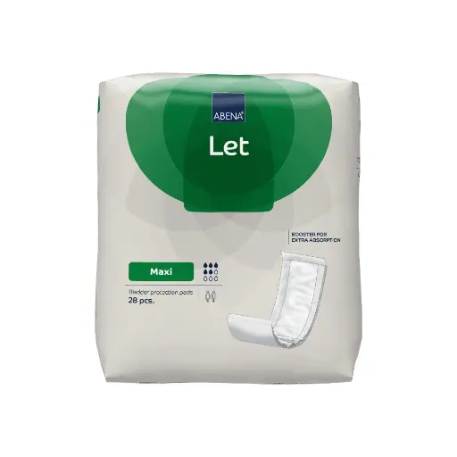 Protection polyvalente haute absorption - ABENA Let - 5 Gouttes (Traversable) "Maxi" - 112 protections - Taux d'absorption: 1100 mL - Dimensions 60 x 15 cm
