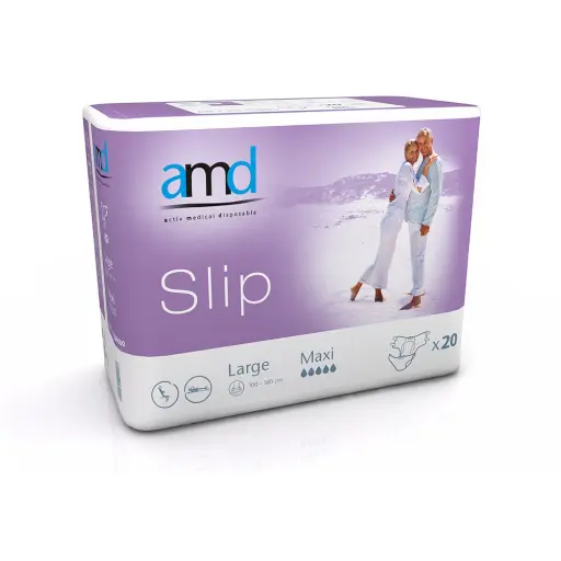 Protection absorbante haute performance - AMD Slip - 80 slips - 5 gouttes "Maxi" (4 tailles)