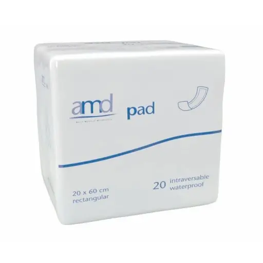 AMD Protection rectangulaire – Le choix optimal pour la protection absorbante au quotidien - 80 Protections - Intraversable - Dimensions: 20 x 60 cm