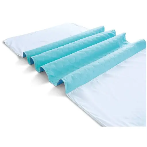 Alèse de lit réutilisable avec rabats – Protection efficace et durable pour un confort optimal - Dimensions : 85 x 90 cm - Taux absorption: 1100 mL - Conditionnement : 1 lot de 2