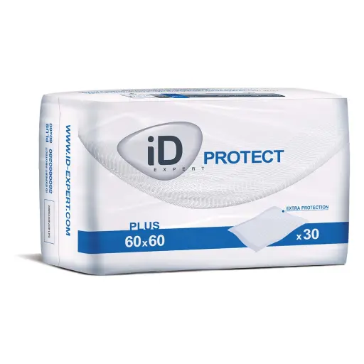 Alèse ID EXPERT PROTECT : protection optimale pour la literie et les fauteuils - 120 alèses "Plus" - absorption rapide- Dimensions 60 x 60 cm
