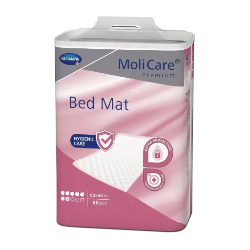 Alèse MoliCare Premium Bed Mat : Protection optimale pour la literie des personnes incontinentes - 120 Alèses 83g - Dimensions 90 x 60 cm - Taux absorption 1235 mL