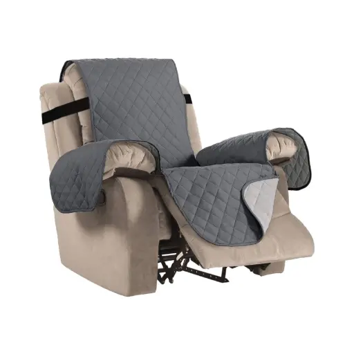 Housse de protection fauteuil releveur - L. 186 x l. assise 61 cm, rabats 47 cm