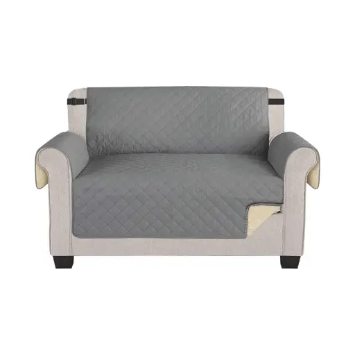 Housse de protection canapé 2 places - L. 179 x l. assise 123 cm, rabats 49 cm