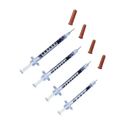 Seringue à insuline 100 U/ML MICRO-FINE + : confort, précision et sécurité pour les injections quotidiennes - BLEU CLAIR - Gauge: 29 G - Conditionnement: 1 boîte de 200 (2 Contenances)