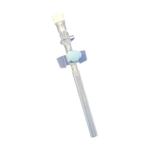 Cathéter SURFLO – Performance, sécurité et confort pour vos perfusions et injections intraveineuses - BLEU - Gauge: 22G - W à ailettes + site d'injection : 25 x 0,90 mm - Conditionnement : 1 boîte de 50