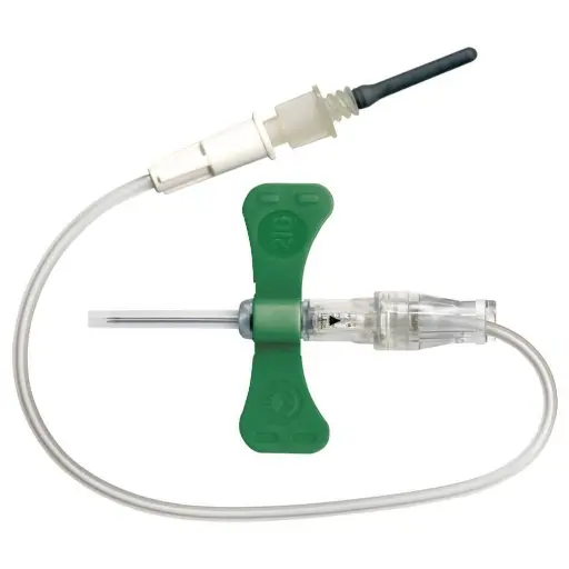 Unité de prélèvement sécurité BD VACUTAINER PUSH BUTTON : sécurité et performance pour vos prélèvements sanguins - Gauge: 21G - VERT - 19 x 0,80 mm - Conditionnement : 1 boîte de 50