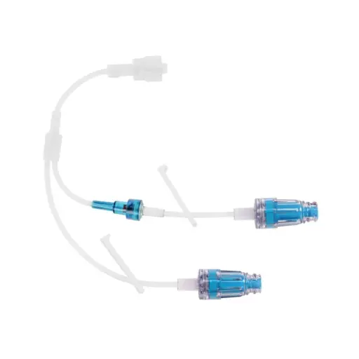 Prolongateur multivoies BD MAXPLUS CLEAR - Prolongateur 2 voies - 1 valve anti-retour - Dimensions: L. 16 cm -Conditionnement : 1 boîte de 50