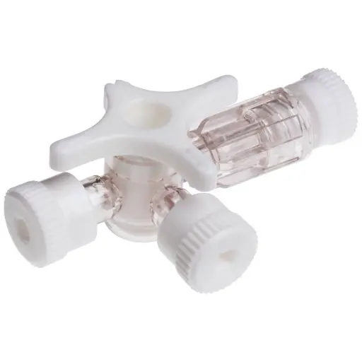 Robinet 3 voies BD CONNECTA – Accessoires de perfusion et de prélèvement - BLANC - ROTATION 360° -  Conditionnement : 1 boîte de 100