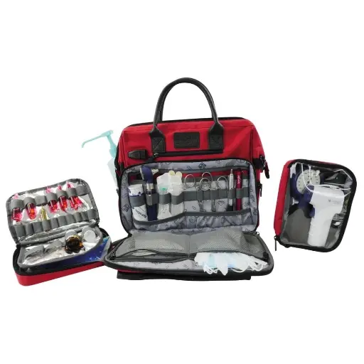 Mini Sac médical De Boisy – Malette médicale en tissu recyclé certifié GRS, lavable, résistant et déperlant - Dimensions : L. 32 x l. 20 x H. 28 cm  Poids : 1,6 kg  Charge supportée : 4 kg