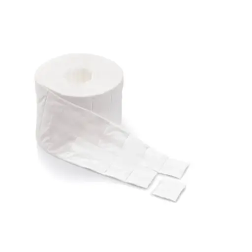Tampon absorbant PUR-ZELLIN – Tampon absorbant de cellulose prédécoupé non stérile - Dimensions : L. 5 x l. 4 cm  Conditionnement : 1 rouleau de 500 tampons