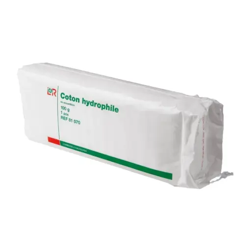 Coton hydrophile accordéon LOHMANN & RAUSCHER - Conditionnement : 1 sachet de 100 g 
