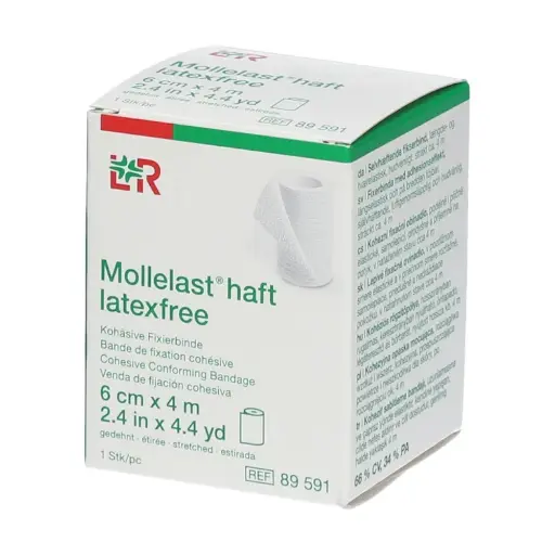 Bande extensible RAUCOLAST – Maintien et fixation de pansements, canules et attelles - Conditionnement  1 boîte de 20 (4 Tailles)