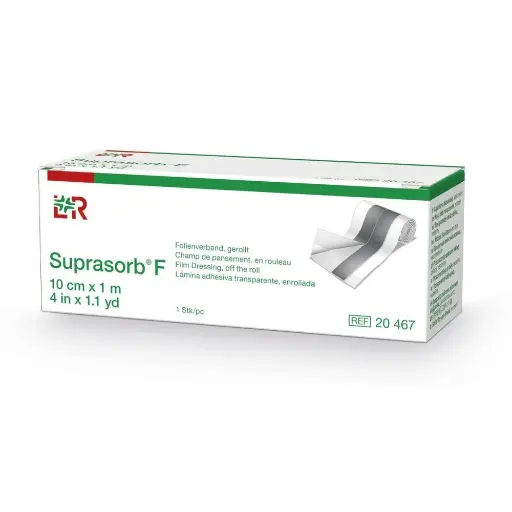 SUPRASORB F non stérile – Film transparent en polyuréthane pour fixation de pansements et prévention des escarres - CondItionnement : À l'unité (3 Tailles)